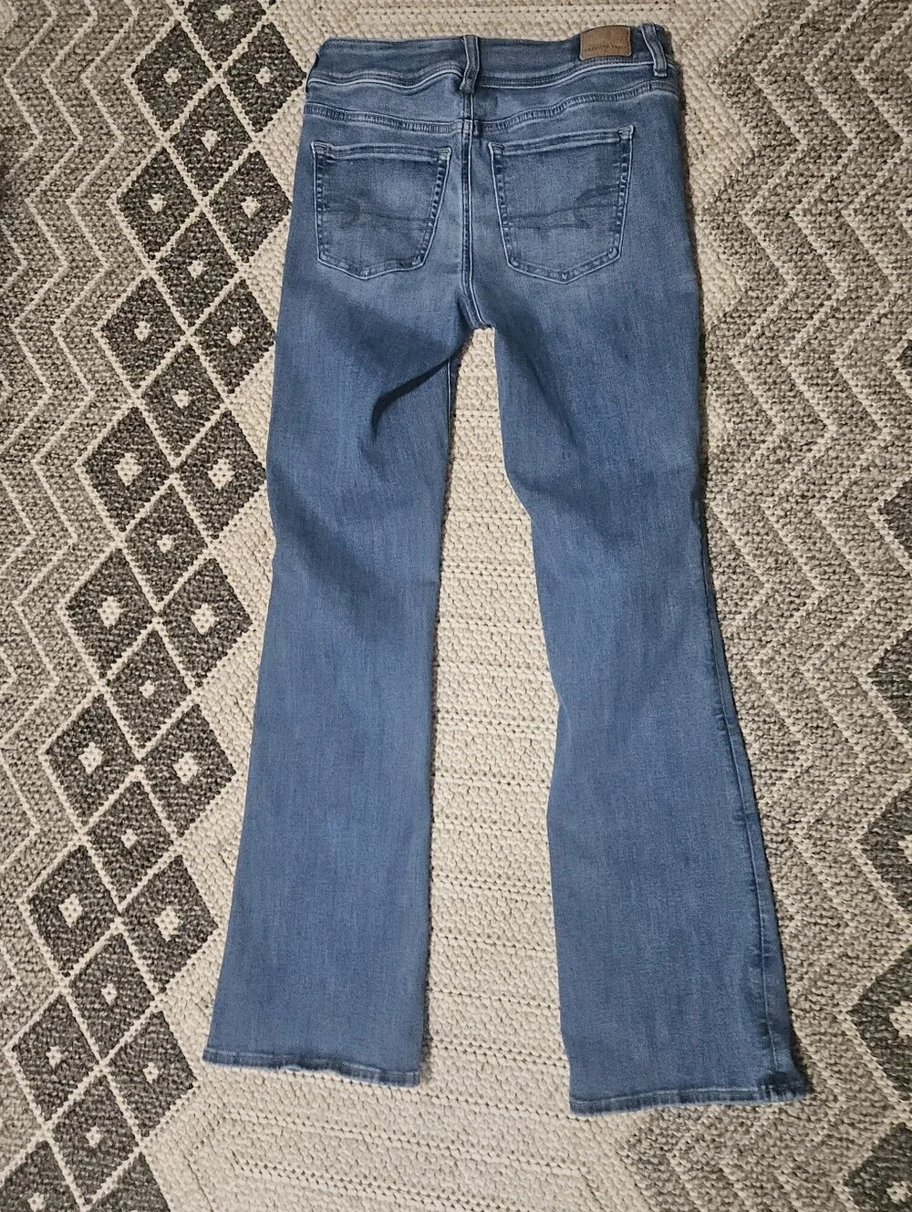 American Eagle Kick Boot Bootcut Jeans Mid Rise Medium Blue Wash Flare AE 4